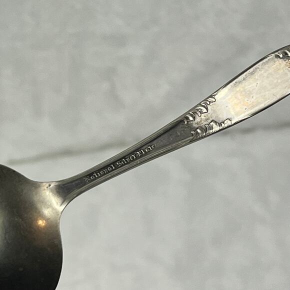 Vintage National Silver Plate Hostess Set Slotted & Gravy Ladles Ornate 3 Pc - Picture 5 of 9